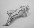 Michael Hensley Drawings, Female Form 80